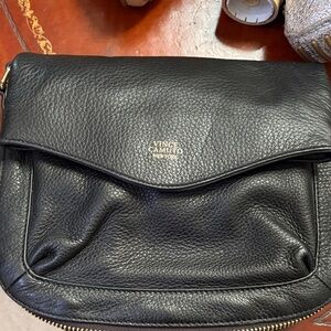 Vince Camuto Black Pebbled Leather crossbody bag
